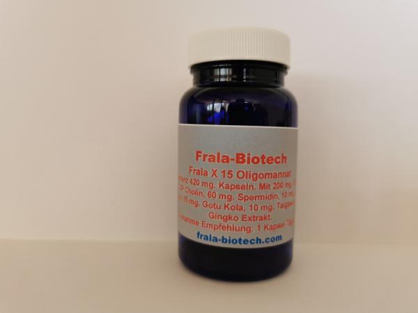 Frala X15 oligomannate  against dementia 420 mg. capsules. With 200 mg. Oligomannate