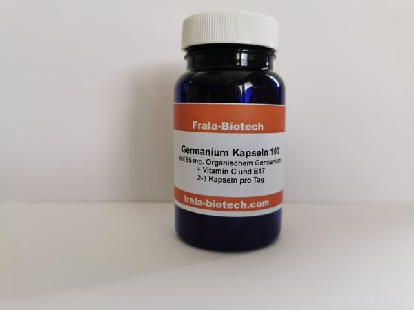Germanium Kapseln 100  mit 95 mg. Organischem Germanium + Vitamin C und B17